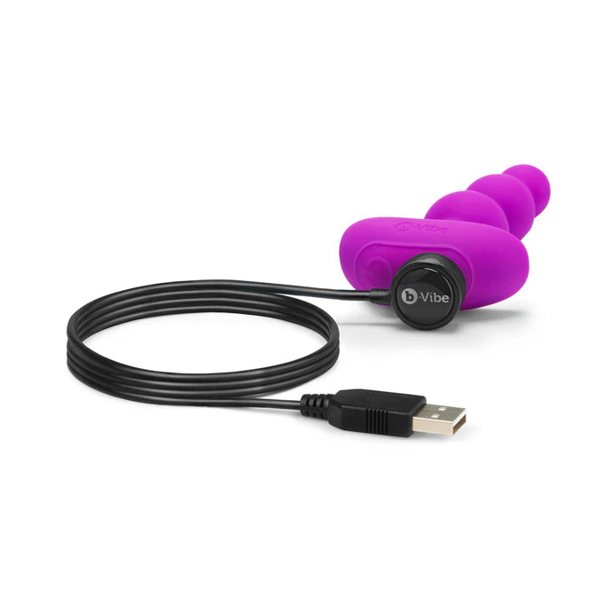 b-Vibe Triplet Rechargeable Remote-Controlled Vibrating Anal Beads Plug