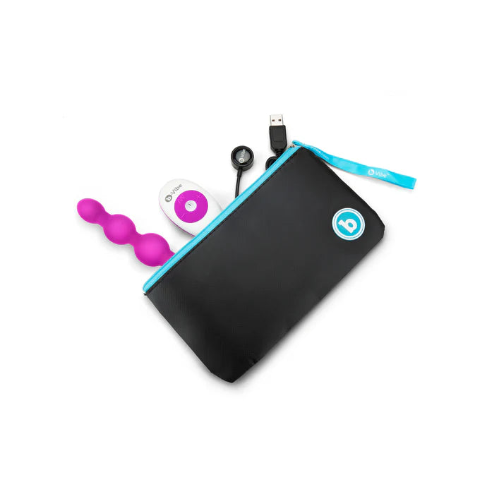 b-Vibe Triplet Rechargeable Remote-Controlled Vibrating Anal Beads Plug