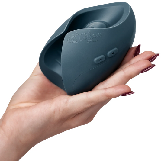 Hot Octopuss Pulse Duo Rechargeable Remote Control Vibrating Stroker Blue