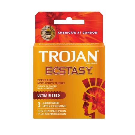 Trojan Ultra Ribbed Ecstasy 3pk