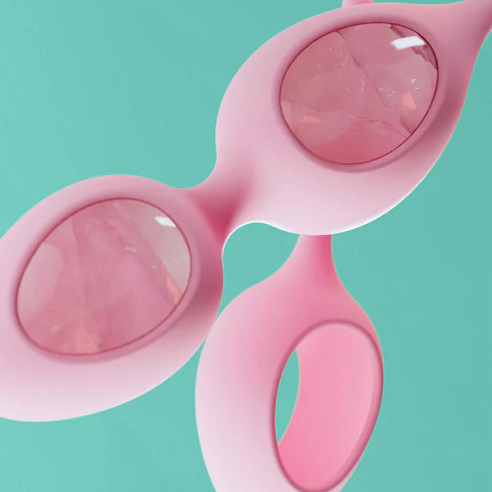 Biird Yonii 2-Piece Rose Quartz Eggs Set
