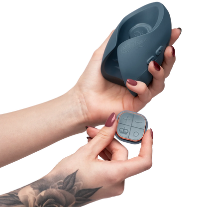 Hot Octopuss Pulse Duo Rechargeable Remote Control Vibrating Stroker Blue