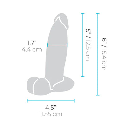 b-Vibe Slipskin Realistic Silicone Dildo 6 in. Girthy Mocha